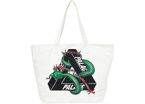 PALACE HESH DENIM TOTE BAG WHITE