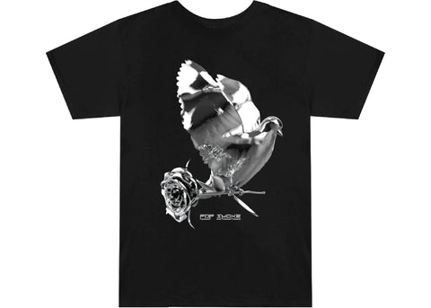 POP SMOKE DOVE + ROSE T-SHIRT BLACK SS20 SIZE S