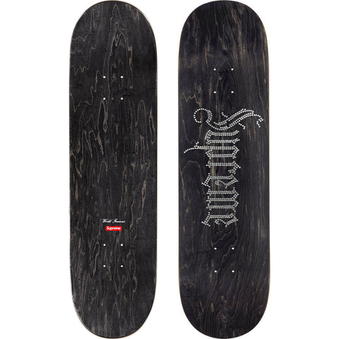 SUPREME RHINESTONE SKATEBOARD DECK BLACK SIZE 8.25