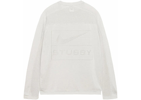 STUSSY X NIKE L/S JERSEY LIGHT BONE SIZE S