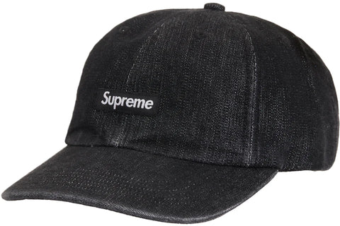 SUPREME CORDURA DENIM SMALL BOX 6-PANEL BLACK