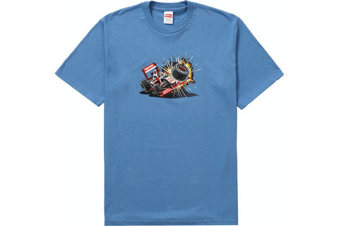 SUPREME CRASH TEE DUSTY LIGHT ROYAL SIZE M