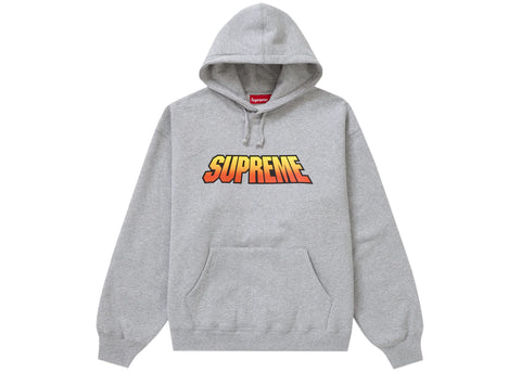 SUPREME GRADIENT HOODED SWEATSHIRT HEATHER GREY
