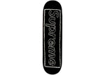 SUPREME KAWS CHALK LOGO SKATEBOARD BLACK SS21 SIZE 8 1/4