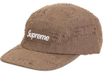 SUPREME LASERED DENIM CAMP CAP BROWN