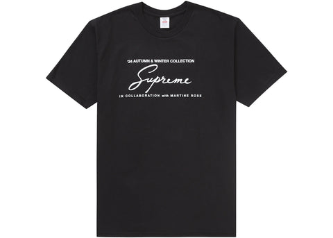 SUPREME MARTINE ROSE TEE BLACK SIZE M