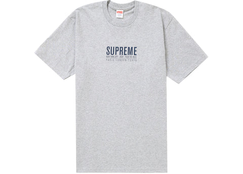 SUPREME PARIS TEE HEATHER GREY