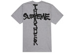 SUPREME THRASHER CROSS TEE HEATHER GREY SIZE S, M