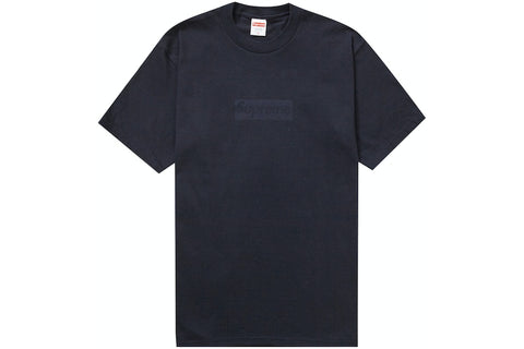 SUPREME TONAL BOX LOGO TEE NAVY SS23 SIZE S, M, L