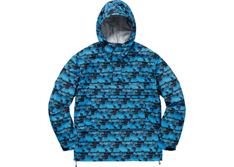 SUPREME WORLD FAMOUS TAPED SEAM HOODED PULLOVER PULLOVER BLUE SIZE XL