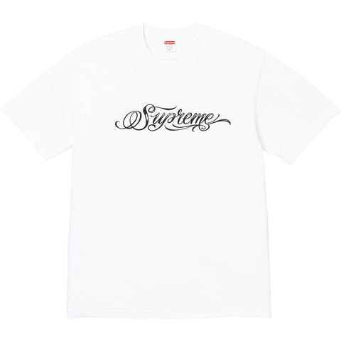 SUPREME SCRIPT TEE WHITE