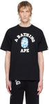 BAPE ABC CAMO COLLEGE T-SHIRT BLACK/BLUE