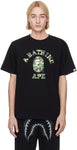 BAPE ABC CAMO COLLEGE TEE BLACK GREEN