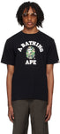 BAPE ABC CAMO COLLEGE T-SHIRT BLACK GREEN