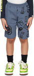 BAPE BLUE PRINTED SHORTS KIDS