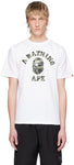 BAPE 1ST CAMO COLLEGE T-SHIRT WHITE/GREEN