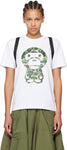 BAPE WHITE ABC CAMO BIG BABY MILO T-SHIRT WHITE GREEN (LADIES)