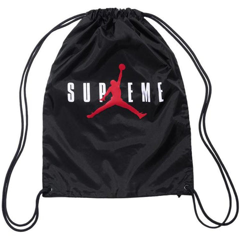 SUPREME JORDAN DRAWSTRING BAG BLACK