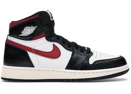 JORDAN 1 RETRO HIGH BLACK GYM RED (GS) 575441061