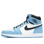 JORDAN 1 RETRO HIGH WHITE UNIVERSITY BLUE BLACK (PRE-OWNED) 555088134 SIZE 9