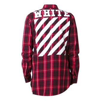 OFF-WHITE FLANNEL RED (PRE-OWNED) SIZE S