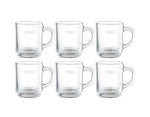 SUPREME DURALEX GLASS MUGS (SET OF 6) CLEAR