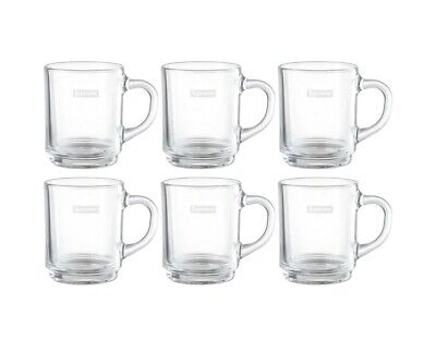 SUPREME DURALEX GLASS MUGS (SET OF 6) CLEAR