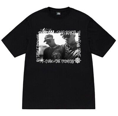 STUSSY GANG STARR TAKE IT PERSONAL TEE BLACK SIZE L