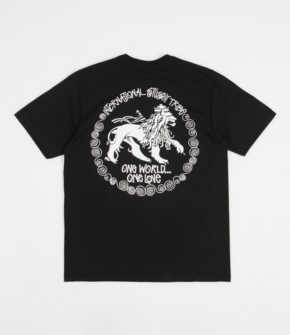 STUSSY IST LION TEE BLACK SIZE L