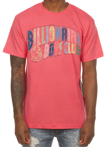 BILLIONAIRE BOYS CLUB BB ARCH SS TEE SUGAR CORAL