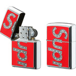 SUPREME SWAROVSKI ZIPPO RED FW20