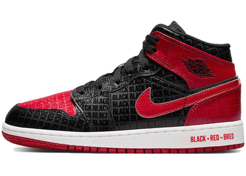 JORDAN 1 MID BRED TEXT (GS) DM9650001 SIZE 5.5Y, 6Y, 6.5Y, 7Y