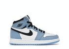 JORDAN 1 RETRO HIGH WHITE UNIVERSITY BLUE BLACK (GS) 575441134 SIZE 5Y