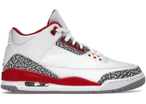 JORDAN 3 RETRO CARDINAL RED CT8532126 SIZE 10.5