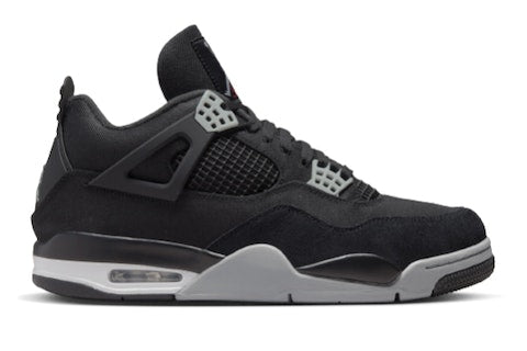 JORDAN 4 RETRO BLACK CANVAS (GS) DV0553006 SIZE 4Y, 6Y