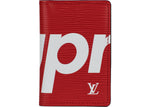 LOUIS VUITTON X SUPREME POCKET ORGANIZER EPI RED