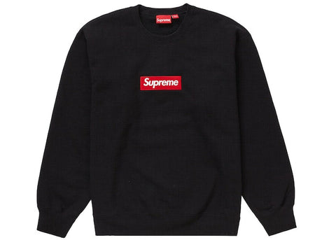 SUPREME BOX LOGO CREWNECK (FW22) BLACK SIZE L, XL