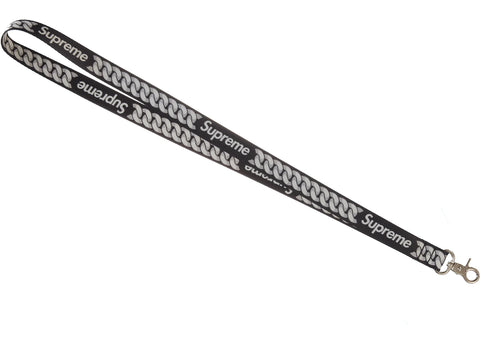 SUPREME CUBAN LINKS LANYARD BLACK SS22