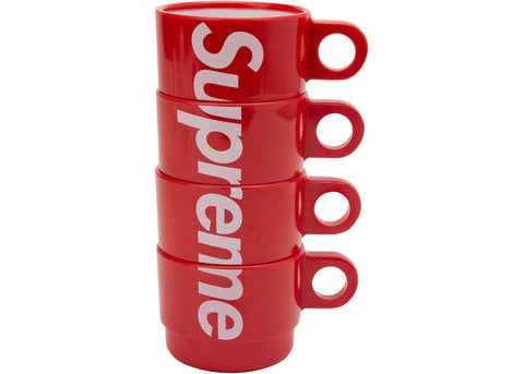 SUPREME STACKING CUPS (SET OF 4) RED