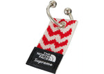 SUPREME THE NORTH FACE WOVEN KEYCHAIN RED FW22