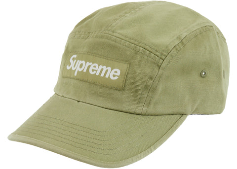 SUPREME WASHED CHINO TWILL CAMP CAP OLIVE SS23