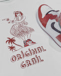 Original Grail Hula Girl Sneakerhead Tee Chicago Black White Red