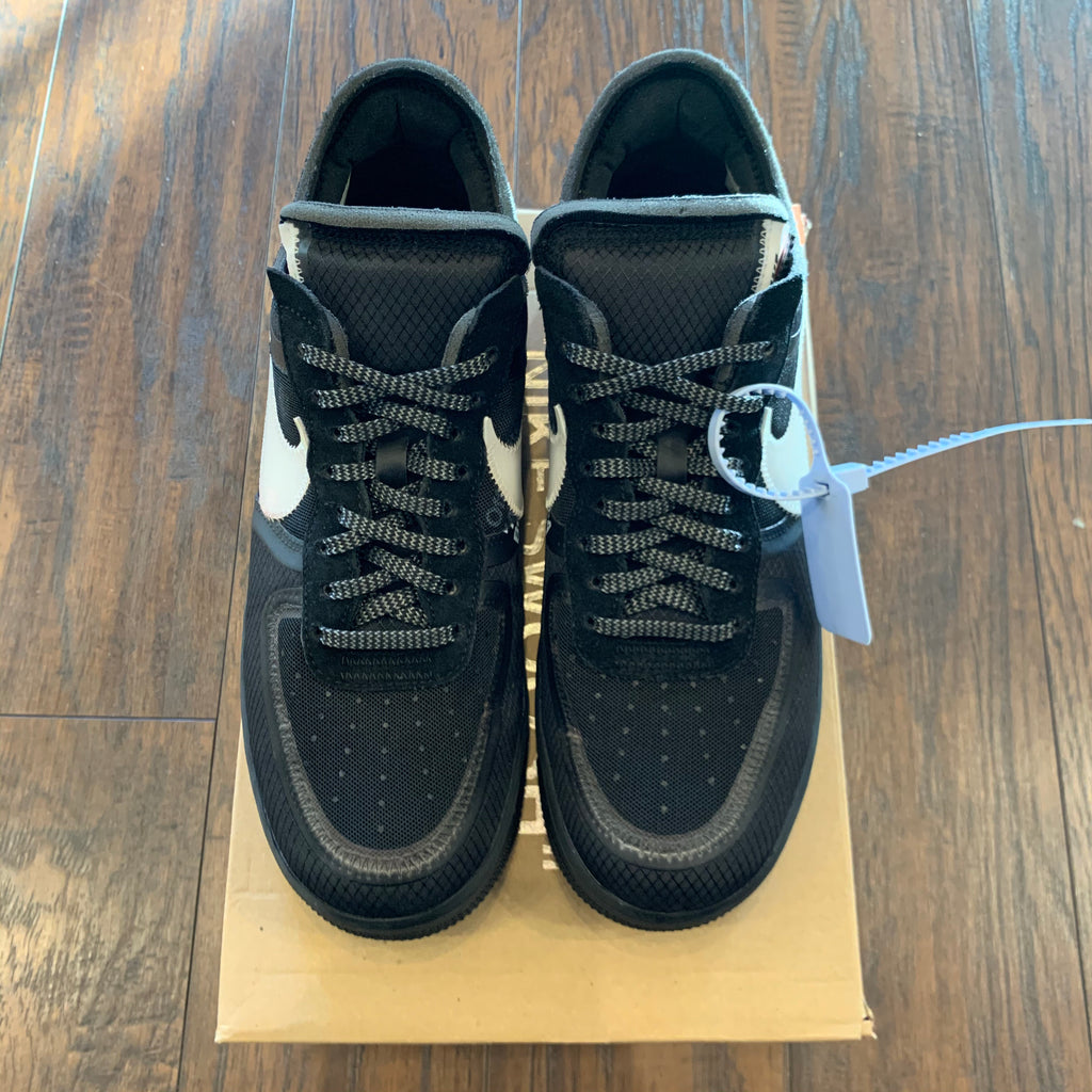NIKE AIR FORCE 1 LOW OFF-WHITE BLACK WHITE (PRE-OWNED) SIZE 10.5 – Original  Grail