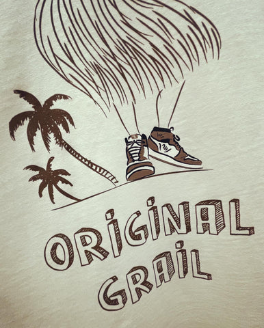 Original Grail Hula Girl Sneakerhead Tee Mocha Ecru