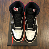 JORDAN 1 RETRO HIGH BLACK GYM RED (PRE-OWNED) 555088061 SIZE 11