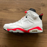 JORDAN 6 RETRO INFRARED WHITE (2014) (PRE-OWNED, BACKTAB REPAIRED) 384664123 SIZE 10