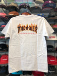 SUPREME THRASHER FLAMES TEE WHITE (PRE-OWNED) SIZE L