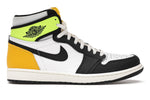JORDAN 1 RETRO HIGH WHITE BLACK VOLT UNIVERSITY GOLD 555088118 SIZE 10.5, 11.5