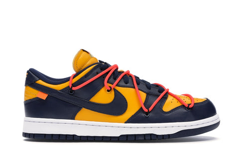 NIKE DUNK LOW OFF-WHITE UNIVERSITY GOLD MIDNIGHT NAVY CT0856700 SIZE 11