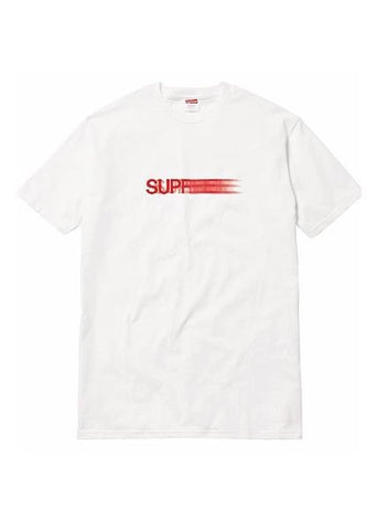 SUPREME MOTION LOGO TEE WHITE (PRE-OWNED) SIZE M